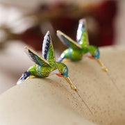 Buddha Stones Hummingbird Wealth Luck Earrings Earrings BS Hummingbird