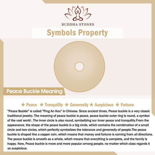 Buddha Stones Natural Jade Peace Buckle Prosperity Necklace Pendant Necklaces & Pendants BS 13