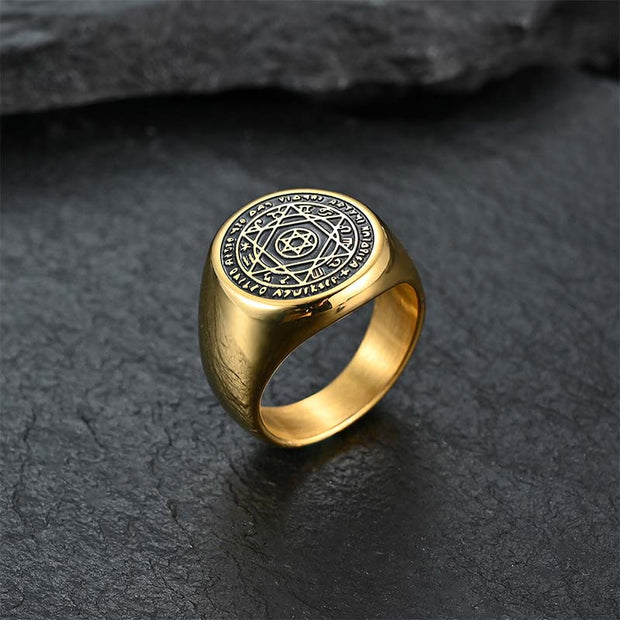 Buddha Stones 12 Constellations of the Zodiac Star of David Protection Ring Rings BS 4