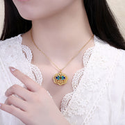 Buddha Stones Tibet Auspicious Clouds Copper Luck Necklace Pendant Necklaces & Pendants BS 3