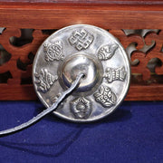Buddha Stones Tibetan Tingsha Bell Six True Words White Copper Healing Decoration Buddhist Supplies BS Auspicious Eight Treasures