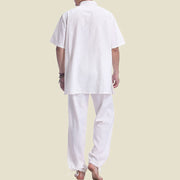 Buddha Stones Spiritual Zen Meditation Prayer Practice Cotton Linen Clothing Men's Set Clothes BS 7