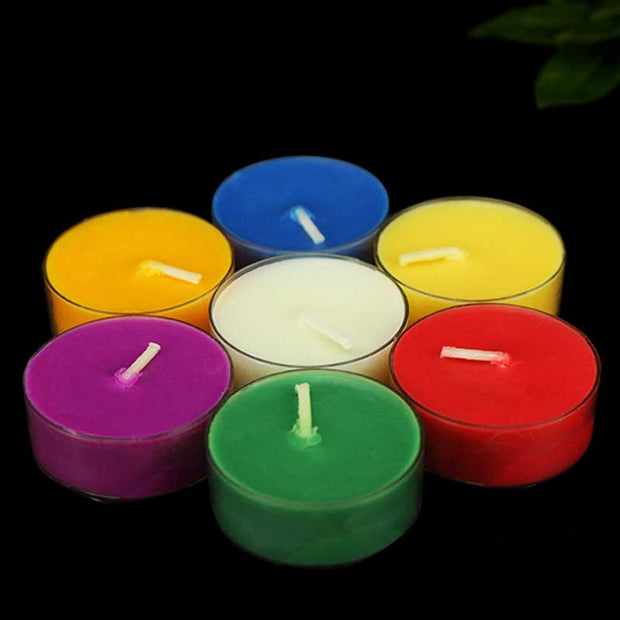 Buddha Stones Meditation Prayer Altar Lotus Flower Candle Holder Buddhist Temple Rituals Use Items Prayer Altar BS 28Pcs Colorful Candle