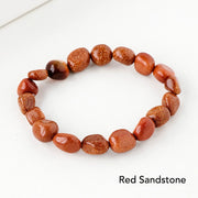 Natural Irregular Shape Crystal Stone Spiritual Awareness Bracelet Bracelet BS Red Sandstone