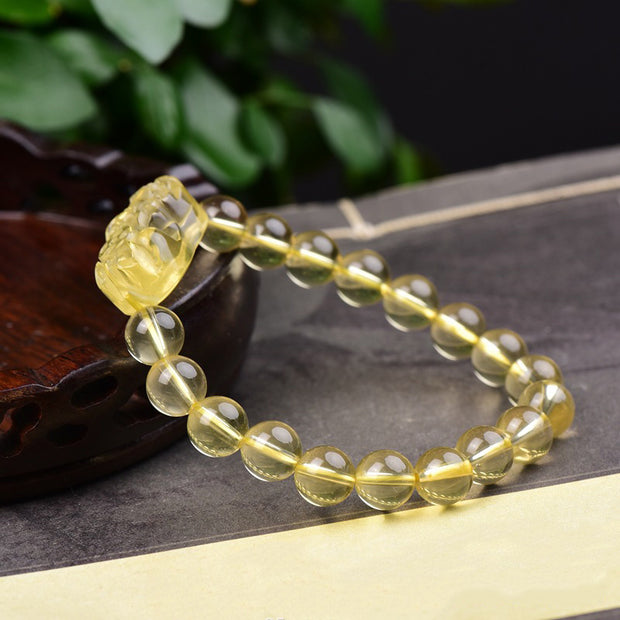 Buddha Stones FengShui Citrine PiXiu Wealth Bracelet Bracelet BS 2