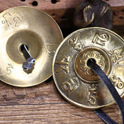 Buddha Stones Tibetan Tingsha Bell Six True Words Dragon Copper Balance Decoration With Bag Buddhist Supplies BS 8
