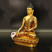 Buddha Stones Buddha Shakyamuni Medicine Buddha Compassion Copper Gold Plated Statue Decoration Decorations BS 2