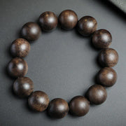 Buddha Stones 108 Mala Beads Agarwood Peace Strength Calm Bracelet Bracelet Mala BS 4