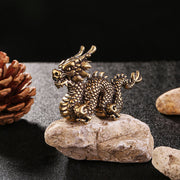 Buddha Stones Year Of The Dragon Small Auspicious Brass Dragon Luck Success Home Decoration Decorations BS Bronze Dragon 6cm*4.5cm
