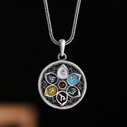 Buddha Stones Tibetan Om Mani Padme Hum Purity Necklace Pendant Necklaces & Pendants BS Om Mani Padme Hum(Love♥Focus)
