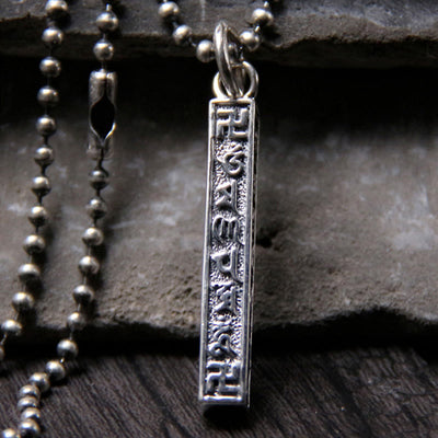 Buddha Stones 925 Sterling Silver Tibetan Om Mani Padme Hum Buddha Swastika Symbol Wisdom Necklace Pendant
