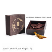 Buddha Stones Vintage Lotus Jewelry Storage Box Tassels Gift Box Decorations BS Brown(11.5*11.4*4.6cm)
