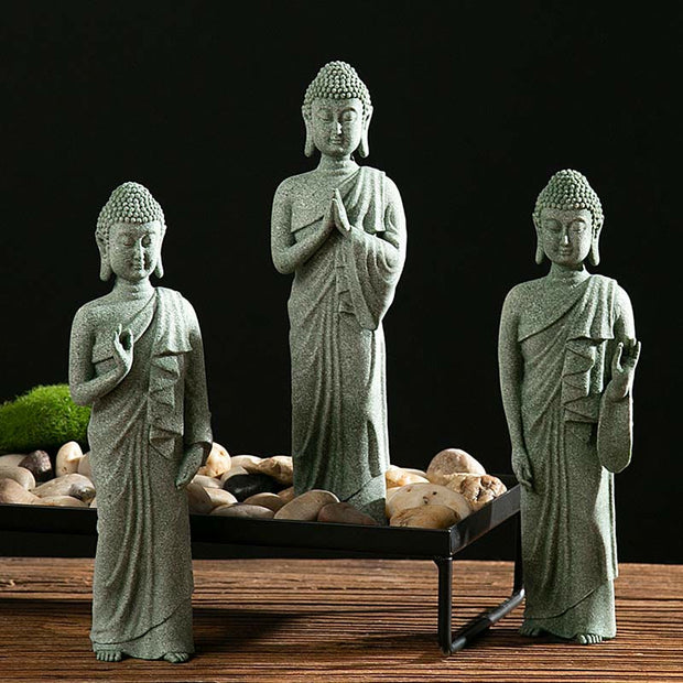 Buddha Stones Tibetan Meditation Contemplation Buddha Serenity Compassion Statue Figurine Decoration Decorations BS 12