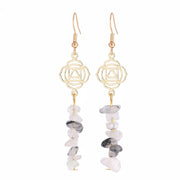 Healing Crystals Zen Cairn Confidence Earrings (Extra 30% Off | USE CODE: FS30) Earrings BS Black Rutilated Quartz