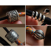 Buddha Stones Tibetan Om Mani Padme Hum Carved Amulet Double Wrap Bracelet Bracelet BS 14