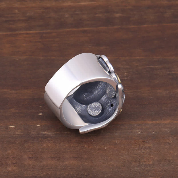 Buddha Stones Lucky FengShui Mythological Creature Taotie Wealth Ring Ring BS 11