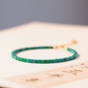 Buddha Stones Turquoise Beaded Friendship Strength Chain Bracelet Bracelet BS 3