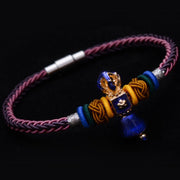 Buddha Stones Tibetan Handmade Dorje Vajra Strength Eight Threads String Bracelet Bracelet BS 9