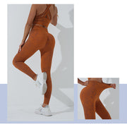 Buddha Stones 2Pcs Seamless Fitness Crop Tank Top Pants Sports Gym Outfits Women's Yoga Sets