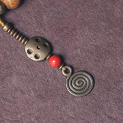 Buddha Stones 108 Mala Beads Bodhi Seed Wisdom Peace Tassel Bracelet Mala Bracelet BS 10