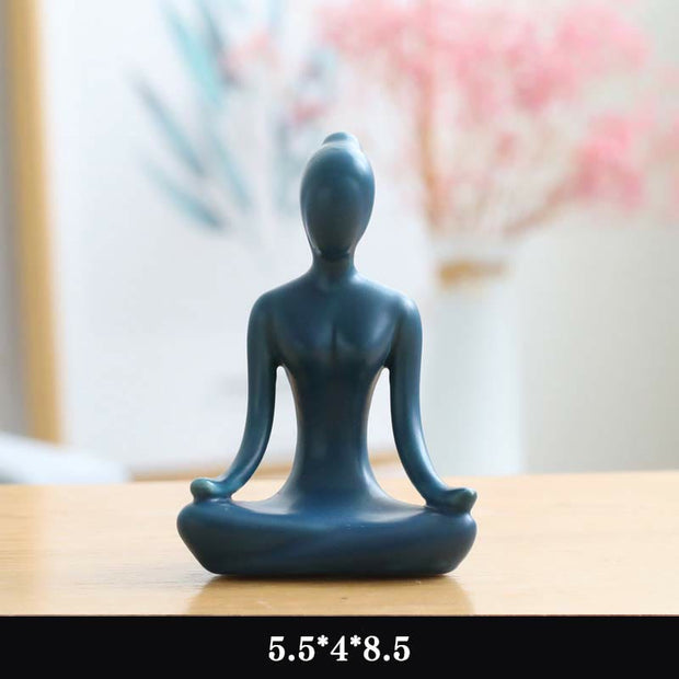Buddha Stones Abstract Yoga Meditation Exercise Ceramics Spiritual Figurine Sculpture Decoration