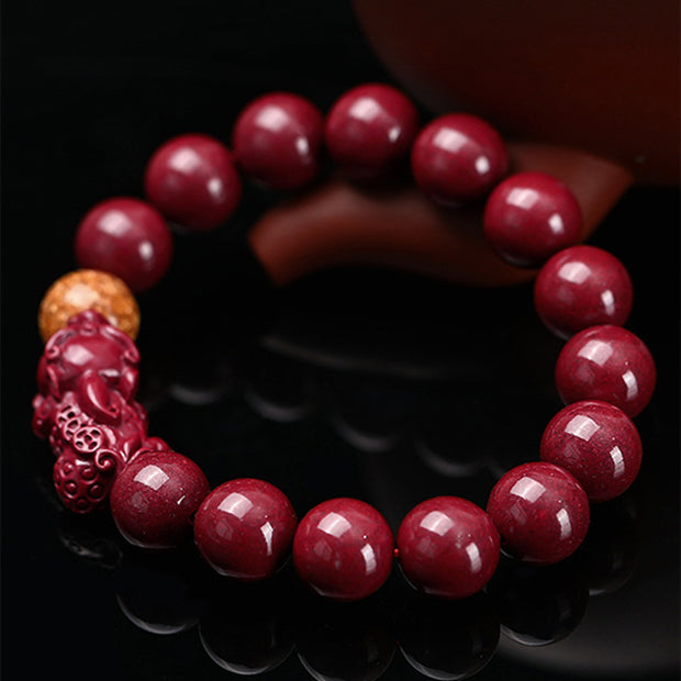 Buddha Stones Tibetan Cinnabar Pixiu Calm Bracelet Bracelet BS 2