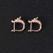 Buddha Stones Dragon Design Strength Protection Earrings