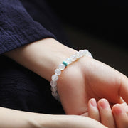 Buddha Stones Moonstone Calm Healing Positive Bracelet Bracelet BS 3