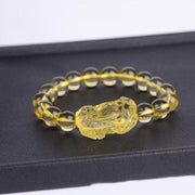 Buddha Stones Natural Citrine Pi Xiu Stretch Bracelet