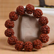 Buddha Stones Tibetan Rudraksha Bodhi Seed Auspiciousness Bracelet