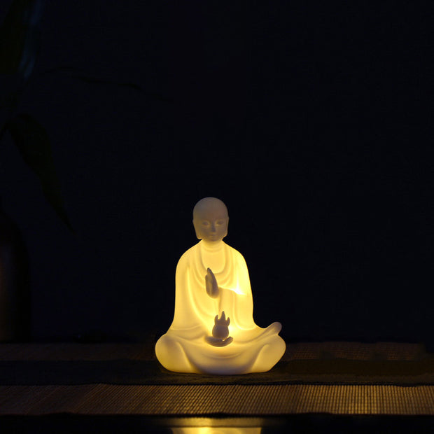Buddha Avalokitesvara Ksitigarbha Bodhisattva Blessing Ceramic LED Decoration (Extra 30% Off | USE CODE: FS30)