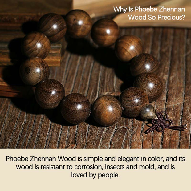 Buddha Stones Rare Phoebe Zhennan Wood Spirituality Blessing Bracelet