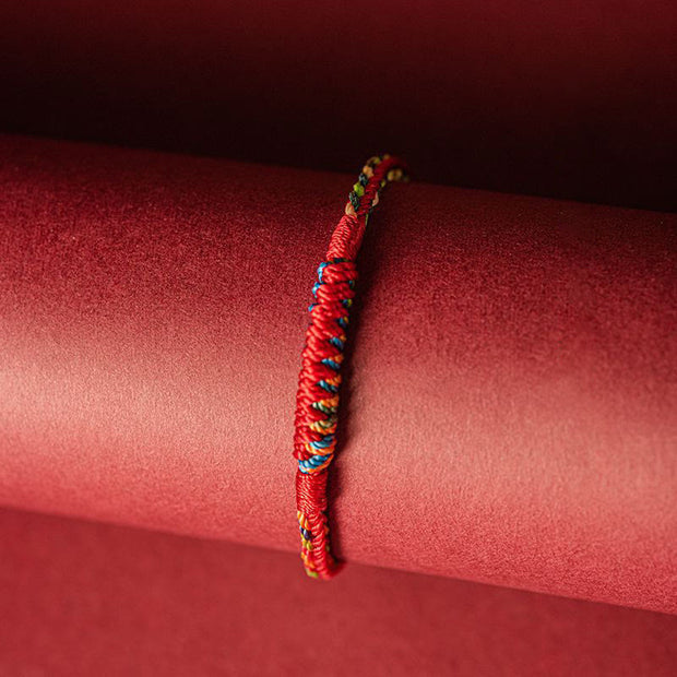 Buddha Stones Handmade Five Color Thread Protection Bracelet Bracelet BS 2