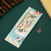 Buddha Stones Elk Koi Fish Crane Nine-Tailed Fox Metal Brass Hollow Bookmark