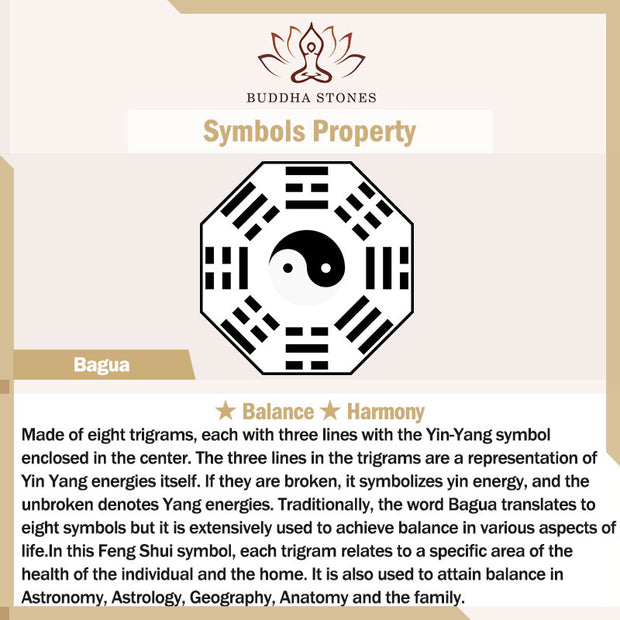 Buddha Stones Taoist Nine-Character Mantra Bagua Yin Yang Engraved Harmony Ring Ring BS 9