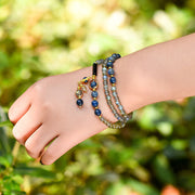 Buddha Stones Moonstone Lazurite Calm Healing Positive Bracelet Bracelet BS 8