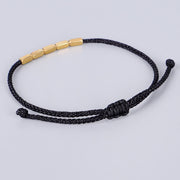 Buddha Stones Handcrafted Copper Bead Protection Braided String Bracelet