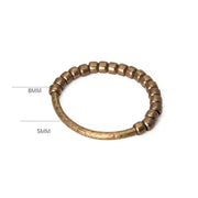 Buddha Stones Simple Design Copper Brass Bead Luck Wealth Bracelet Bracelet BS 12