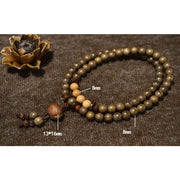 Buddha Stones Tibetan Sandalwood Protection Charm Mala Bracelet Mala Bracelet BS 14