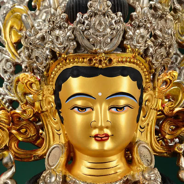 Buddha Stones Bodhisattva Green Tara Hope Copper Statue Decoration Decorations BS 9