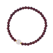 Buddha Stones Natural Garnet Jade Bead Purification Bracelet Bracelet BS 9