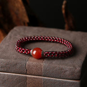 Buddha Stones Natural Garnet Pink Crystal Red Agate Amazonite Bead Protection Bracelet Bracelet BS Garnet&Red Agate