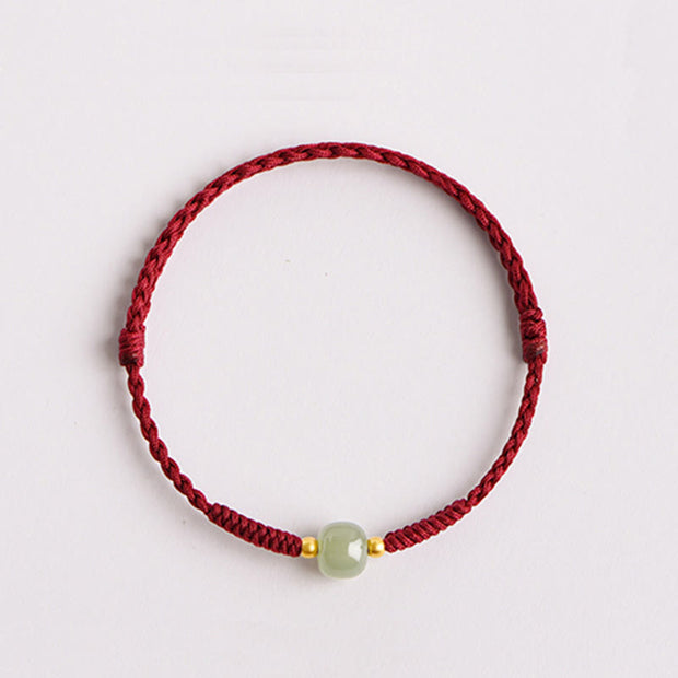 FREE Today: Bring Positive Energy Handmade Jade Bead Prosperity Braided Bracelet