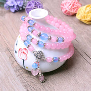Buddha Stones Natural Pink Crystal Bead Emotional Balance Bracelet Bracelet Necklaces & Pendants BS 1