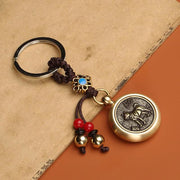 Buddha Stones 12 Chinese Zodiac Blessing Wealth Fortune Keychain Key Chain BS Dog