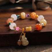 Buddha Stones Natural Golden Silk Jade Crystals Gourd Pixiu Pumpkin Beads Wealth Charm Bracelet Bracelet BS 1