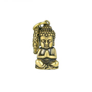 Buddha Stones Buddha Shakyamuni Serenity Peace Copper Keychain Key Chain BS 6