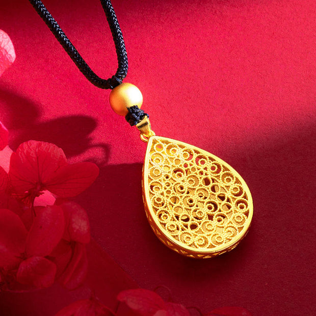 Buddha Stones Koi Fish Lotus Flower Leaf Copper Luck Necklace Pendant Necklaces & Pendants BS 5