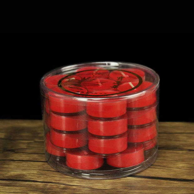 Buddha Stones Meditation Prayer Altar Lotus Flower Candle Holder Buddhist Temple Rituals Use Items Prayer Altar BS 28Pcs Red Candle