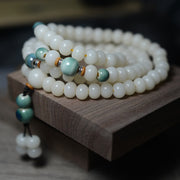 Buddha Stones 108 Mala Beads Bodhi Seed Keep Away Evil Spirits Calm Bracelet Mala Bracelet BS 3